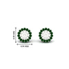 Load image into Gallery viewer, halo-emerald-jacket-earring-for-1-carat-studs-in-white-gold-fdear11307gemgrangle2-1.00ct-nl-wg-hw