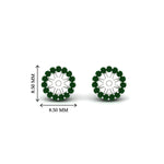 Load image into Gallery viewer, halo-emerald-jacket-earring-for-1-carat-studs-in-white-gold-fdear11307gemgrangle2-1.00ct-nl-wg-hw
