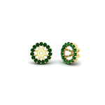 Load image into Gallery viewer, halo-emerald-jacket-earring-for-1-carat-studs-in-yellow-gold-fdear11307gemgrangle1-1.00ct-nl-yg
