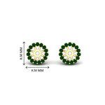 Load image into Gallery viewer, halo-emerald-jacket-earring-for-1-carat-studs-in-yellow-gold-fdear11307gemgrangle2-1.00ct-nl-yg-hw

