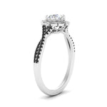 Load image into Gallery viewer, halo-filigree-twisted-black-diamond-engagement-ring-in-FD124061RORGBLACKANGLE3-NL-WG
