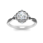 Load image into Gallery viewer, halo-filigree-twisted-black-diamond-engagement-ring-in-FD124061RORGBLACKANGLE3-NL-WG
