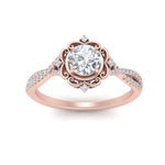Load image into Gallery viewer, halo-filigree-twisted-diamond-engagement-ring-in-FD124061RORANGLE3-NL-RG
