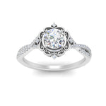 Load image into Gallery viewer, halo-filigree-twisted-diamond-engagement-ring-in-FD124061RORANGLE3-NL-WG
