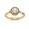 Load image into Gallery viewer, halo-filigree-twisted-diamond-engagement-ring-in-FD124061RORANGLE3-NL-YG