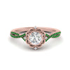 Load image into Gallery viewer, halo-filigree-twisted-emerald-engagement-ring-in-FD124061RORGEMGRANGLE3-NL-RG