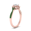 Load image into Gallery viewer, halo-filigree-twisted-emerald-engagement-ring-in-FD124061RORGEMGRANGLE3-NL-RG
