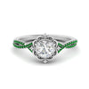 Load image into Gallery viewer, halo-filigree-twisted-emerald-engagement-ring-in-FD124061RORGEMGRANGLE3-NL-WG
