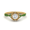 Load image into Gallery viewer, halo-filigree-twisted-emerald-engagement-ring-in-FD124061RORGEMGRANGLE3-NL-YG