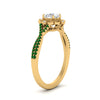 Load image into Gallery viewer, halo-filigree-twisted-emerald-engagement-ring-in-FD124061RORGEMGRANGLE3-NL-YG