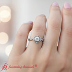 Load image into Gallery viewer, halo-filigree-twisted-engagement-ring-white-gold-fdenr10577-model
