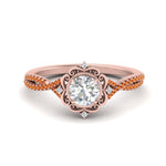 Load image into Gallery viewer, halo-filigree-twisted-orange-sapphire-engagement-ring-in-FD124061RORGSAORANGLE3-NL-RG
