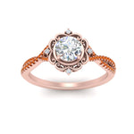 Load image into Gallery viewer, halo-filigree-twisted-orange-sapphire-engagement-ring-in-FD124061RORGSAORANGLE3-NL-RG
