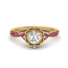 Load image into Gallery viewer, halo-filigree-twisted-pink-sapphire-engagement-ring-in-FD124061RORGSADRPIANGLE3-NL-YG