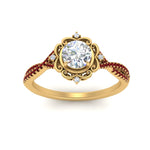 Load image into Gallery viewer, halo-filigree-twisted-ruby-engagement-ring-in-FD124061RORGRUDRANGLE3-NL-YG
