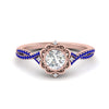 Load image into Gallery viewer, halo-filigree-twisted-sapphire-engagement-ring-in-FD124061RORGSABLANGLE3-NL-RG
