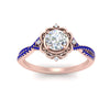 Load image into Gallery viewer, halo-filigree-twisted-sapphire-engagement-ring-in-FD124061RORGSABLANGLE3-NL-RG