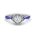 Load image into Gallery viewer, halo-filigree-twisted-sapphire-engagement-ring-in-FD124061RORGSABLANGLE3-NL-WG
