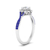 Load image into Gallery viewer, halo-filigree-twisted-sapphire-engagement-ring-in-FD124061RORGSABLANGLE3-NL-WG