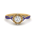 Load image into Gallery viewer, halo-filigree-twisted-sapphire-engagement-ring-in-FD124061RORGSABLANGLE3-NL-YG
