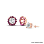 Load image into Gallery viewer, halo-pink-sapphire-jacket-earring-for-1-carat-studs-in-rose-gold-fdear11307gsadrpiangle3-1.00ct-nl-rg
