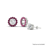 Load image into Gallery viewer, halo-pink-sapphire-jacket-earring-for-1-carat-studs-in-white-gold-fdear11307gsadrpiangle3-1.00ct-nl-wg
