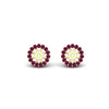 Load image into Gallery viewer, halo-pink-sapphire-jacket-earring-for-1-carat-studs-in-yellow-gold-fdear11307gsadrpiangle2-1.00ct-nl-yg