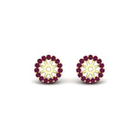 Load image into Gallery viewer, halo-pink-sapphire-jacket-earring-for-1-carat-studs-in-yellow-gold-fdear11307gsadrpiangle2-1.00ct-nl-yg
