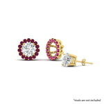 Load image into Gallery viewer, halo-pink-sapphire-jacket-earring-for-1-carat-studs-in-yellow-gold-fdear11307gsadrpiangle3-1.00ct-nl-yg

