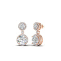 Thumbnail 6 - halo-round-diamond-two-stone-drop-earrings-in-rose-gold-FD-EAR11203-NL-RG