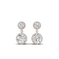Thumbnail 9 - halo-round-diamond-two-stone-drop-earrings-in-rose-gold-FD-EAR11203-NL-RG