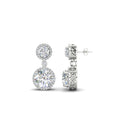 Thumbnail 2 - halo-round-diamond-two-stone-drop-earrings-in-white-gold-FD-EAR11203-NL-WG