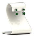 Thumbnail 50 - halo-round-emerald-two-stone-drop-earrings-in-white-gold-FD-EAR11203GEMGR-NL-WG