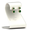 Load image into Gallery viewer, halo-round-emerald-two-stone-drop-earrings-in-yellow-gold-FD-EAR11203GEMGR-NL-YG