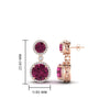 Load image into Gallery viewer, halo-round-pink-sapphire-two-stone-drop-earrings-in-rose-gold-FD-EAR11203GSADRPI-NL-RG
