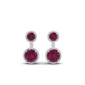 Thumbnail 34 - halo-round-pink-sapphire-two-stone-drop-earrings-in-white-gold-FD-EAR11203GSADRPI-NL-WG