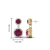 Load image into Gallery viewer, halo-round-pink-sapphire-two-stone-drop-earrings-in-yellow-gold-FD-EAR11203GSADRPI-NL-YG