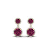 Load image into Gallery viewer, halo-round-pink-sapphire-two-stone-drop-earrings-in-yellow-gold-FD-EAR11203GSADRPI-NL-YG