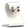 Load image into Gallery viewer, halo-round-ruby-two-stone-drop-earrings-in-white-gold-FD-EAR11203GRUDR-NL-WG