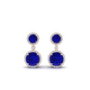 Load image into Gallery viewer, halo-round-sapphire-two-stone-drop-earrings-in-rose-gold-FD-EAR11203GSABL-NL-RG