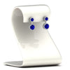 Load image into Gallery viewer, halo-round-sapphire-two-stone-drop-earrings-in-white-gold-FD-EAR11203GSABL-NL-WG