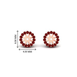 Load image into Gallery viewer, halo-ruby-jacket-earring-for-1-carat-studs-in-rose-gold-fdear11307grudrangle2-1.00ct-nl-rg-hw
