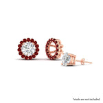 Load image into Gallery viewer, halo-ruby-jacket-earring-for-1-carat-studs-in-rose-gold-fdear11307grudrangle3-1.00ct-nl-rg
