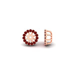 Load image into Gallery viewer, halo-ruby-jacket-earring-for-1-carat-studs-in-rose-gold-fdear11307grudrangle4-1.00ct-nl-rg
