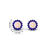 Load image into Gallery viewer, halo-sapphire-jacket-earring-for-1-carat-studs-in-rose-gold-fdear11307gsablangle2-1.00ct-nl-rg-hw