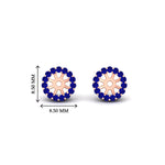Load image into Gallery viewer, halo-sapphire-jacket-earring-for-1-carat-studs-in-rose-gold-fdear11307gsablangle2-1.00ct-nl-rg-hw
