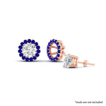Load image into Gallery viewer, halo-sapphire-jacket-earring-for-1-carat-studs-in-rose-gold-fdear11307gsablangle3-1.00ct-nl-rg
