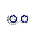 Load image into Gallery viewer, halo-sapphire-jacket-earring-for-1-carat-studs-in-white-gold-fdear11307gsablangle2-1.00ct-nl-wg-hw
