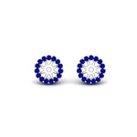 Load image into Gallery viewer, halo-sapphire-jacket-earring-for-1-carat-studs-in-white-gold-fdear11307gsablangle2-1.00ct-nl-wg
