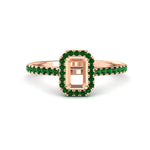 Load image into Gallery viewer, halo-semi-mount-engagement-ring-with-emerald-in-rose-gold-FD9710SMRGEMGR-NL-RG-B1.jpg